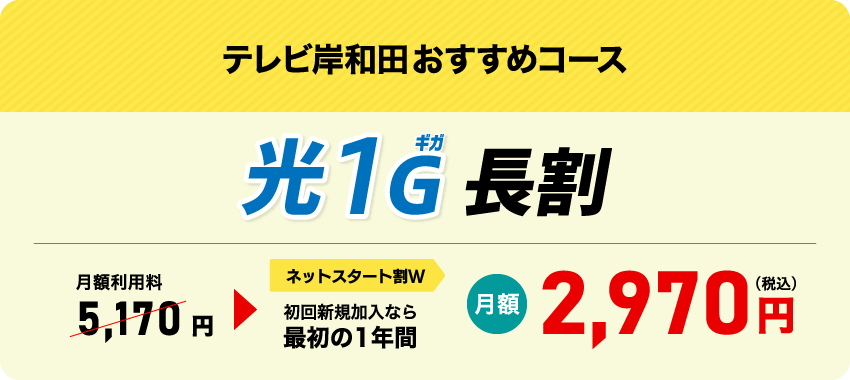 テレビ岸和田おすすめコース 光1G長割